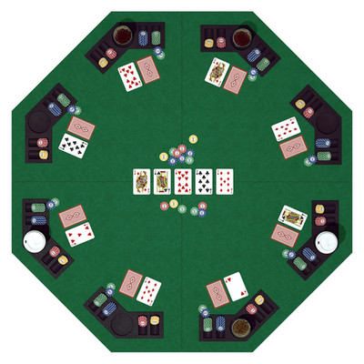 Yuzpkrsi 48 Inch Foldable Poker Table Top For 8 Players Octagon Poker Table