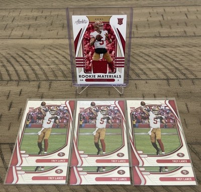2021 Panini Absolute Rookie Materials & Base Trey Lance Rookie RC (Lot of 7)