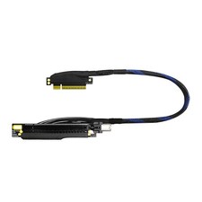 PCIe 4.0 x8 to x16 Adapter Cable Silver-Plated 16GB/s Bidirectional Bandwidth