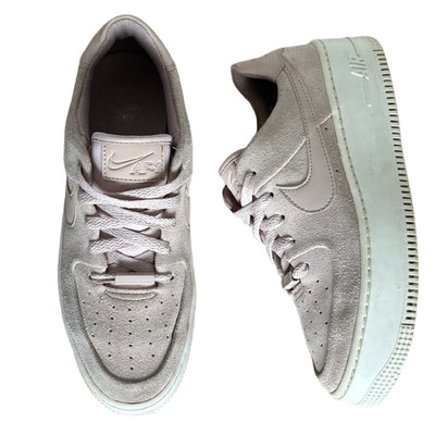 Nike Damen Sneaker Air Force 1 Pink Größe UK 5,5 EU 39 Sage Low Wildleder Plateau.