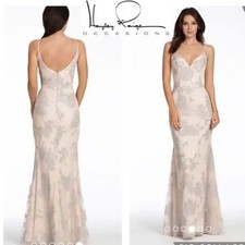Hayley Paige Occasions Style 5717 Almond Color Size 12 Bridesmaid Formal Gown