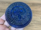 VTG Blenko Cobalt Blue Glass Sun Face Paperweight 3.75"