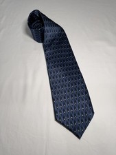 Ziggurat by Mulberry Men s Blue Black 100 Silk Neck Tie Necktie Traditional