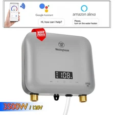 Westinghouse 3500W Tankless Water Heater Electric Instant WiFi & Amazon Alexa