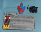 GI G.I. Joe gijoe ALLEY VIPER WEAPONS PARTS + FILE CARD LOT shield backpack