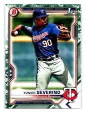 Yunior Severino 2021 Bowman Prospects Camo #BP-140 Minnesota Twins