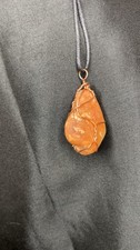 Copper Wire Wrapped Quartz Stone Pendant Necklace