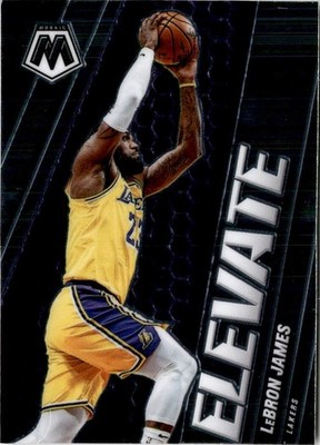 2020-21 Panini Mosaic #23 LeBron James Elevate Los Angeles Lakers
