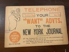 1899 New York Journal Advertising Postcard Early Telephone Graphics Hearst Paper — photo 1