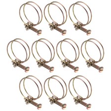 10Pcs 34-38mm Adjustable Double Wire Hose Clamp for Pump Hose