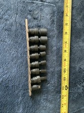 Grey Pneumatic 14 Drive Impact Swivel Socket Set 6pt Sae...see Pics.. Grey Pneumatic 14 Drive Impact Swivel Socket Set 6pt Sae...see Pics..