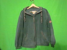 Vintage Eddie Bauer Polartec Fleece Hoodie Green Mens Size M Made in USA Read