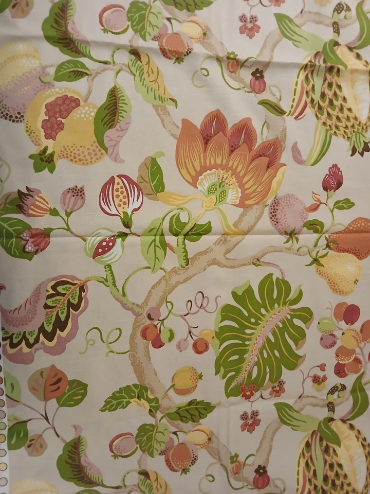 P KAUFMANN FABRICS SOIL & STAIN REPELLENT FINISH Jacobean Print 72 L x 56 W USA - Image 4 of 4