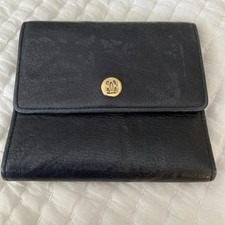 Bosca Leather Wallet Womens Black  Trifold  Minimalist Classic Credit Card