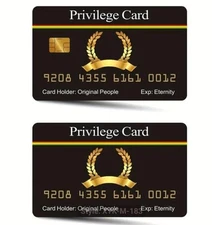 Privilege Card 2pcs Credit/Debit Card Cover Skin Sticker 