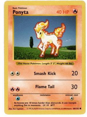 Ponyta 060/102 Base Set (Shadowless) Regular