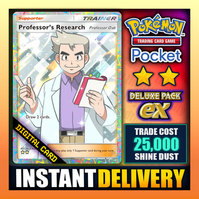 Pokemon TCG Pocket   Professors Research   Oak   Full Art Card   Fast Trade  