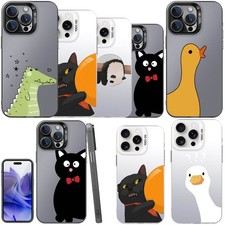 Protective Laser Cover Phone Case For Samsung S25 iPhone 17 15 16e Lovely Animal