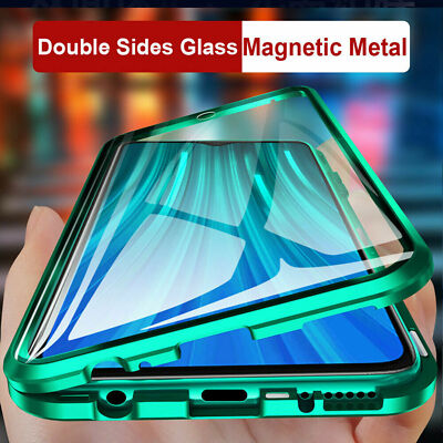 Magnetic Metal Case For Samsung Galaxy S22 Ultra S21 Glass Full Protect Cover