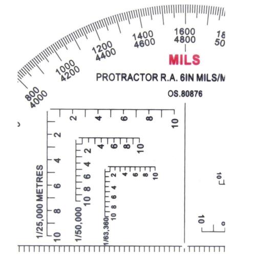 GENUINE MOD ISSUE 6 INCH PROTRACTOR RA - NSN ISSUE - Picture 2 of 2