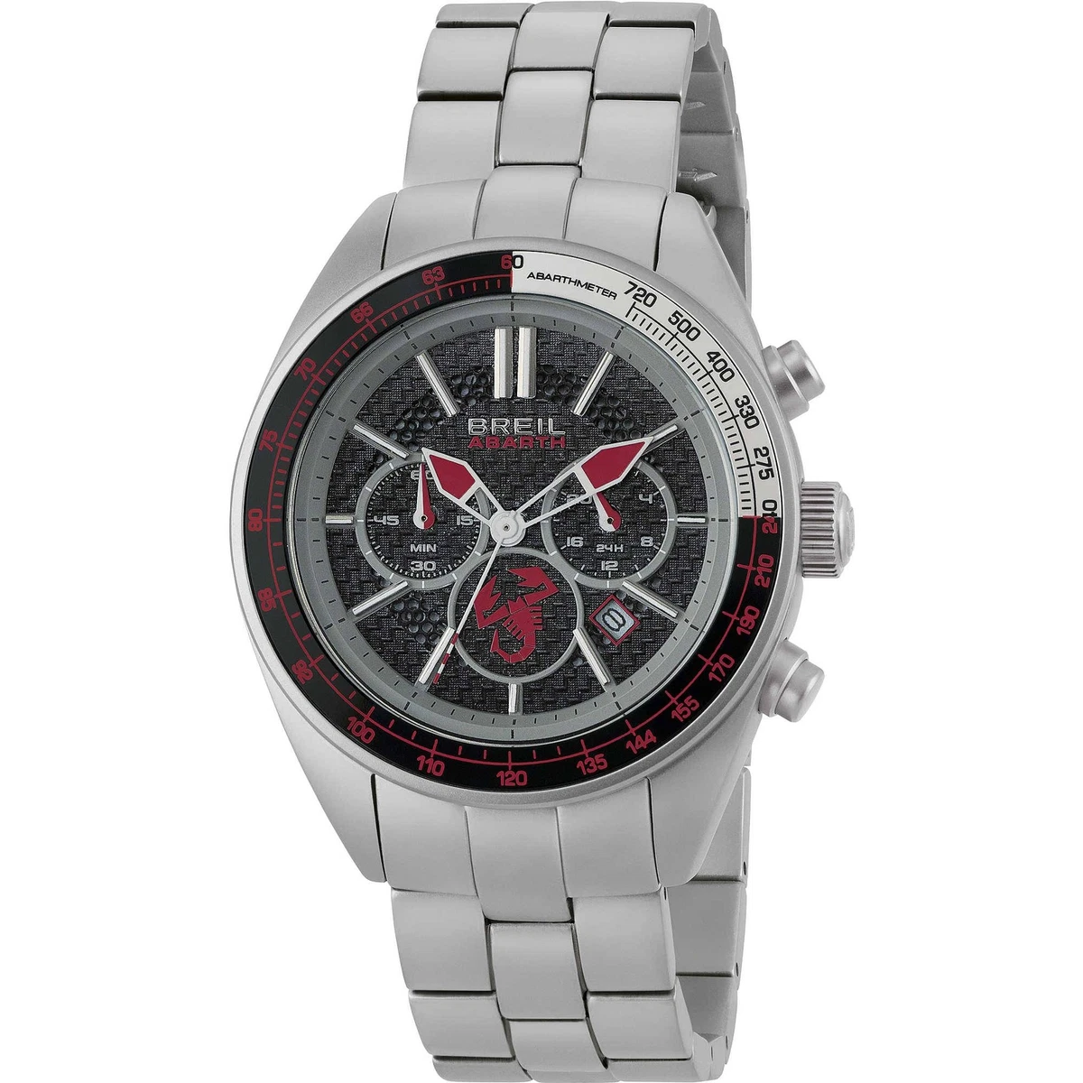 Watch Breil Abarth TW1692 Steel Sandblasted Chronograph Black Man Woman 45 MM