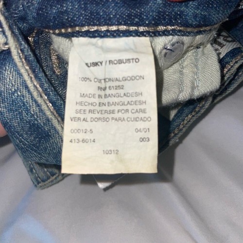 Arizona Jeans Co Carpenter Jeans Denim Boys Size 7 & 7X Husky adjustable waist - Picture 8 of 13