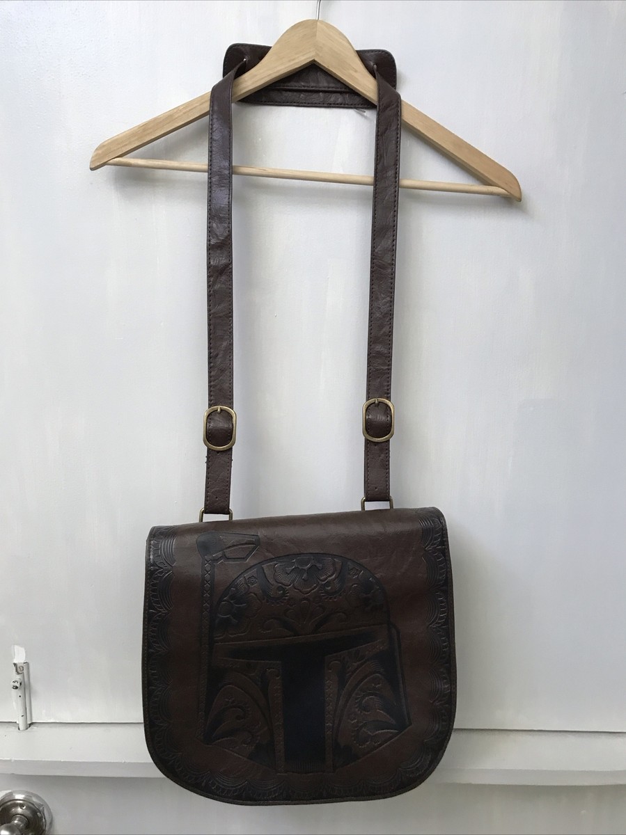 Star Wars Loungefly Disney Brown Mandolarian Crossbody Bag Vegan