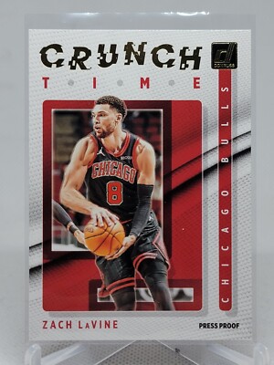 2021-22 Panini Donruss Zach LaVine Crunch Time Press Proof #12 D3F