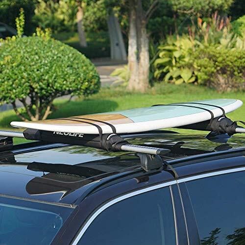 Soft Roof Rack Pads with 15 Ft Tie Down Straps for Surfboard, SUP