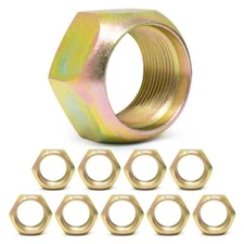M-127 Stud-Piloted - Budd Wheel Outer Cap Nuts - Left-Hand Thread (10 Pack)