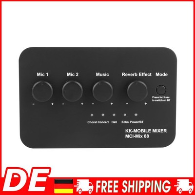 Kompakter Karaoke-Audiomixer AUX IN/OUT BT-Anschluss für KTV-Verstärkerlautsprec
