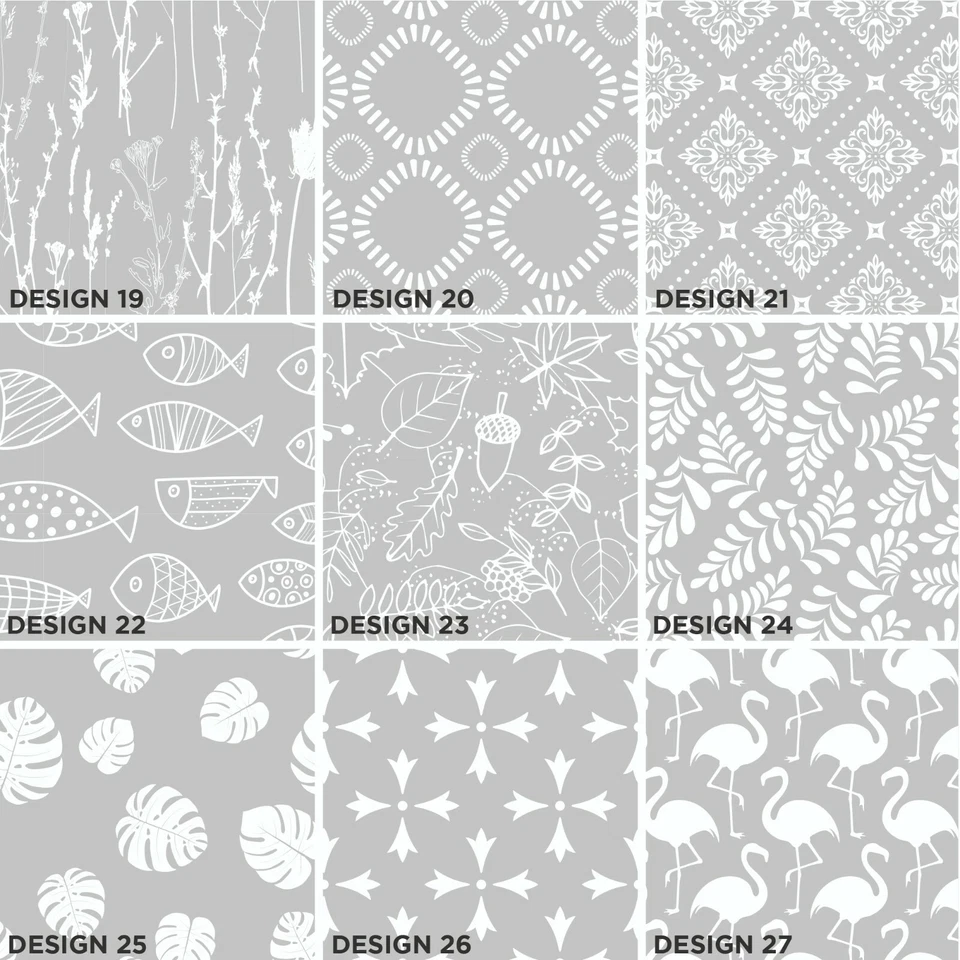 Privacy Frosted Window Film Decorative Etched Glass Victorian Self Adhesive - Image 3 of 4