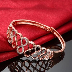 Authentic 18K Real Gold Plated Antiallergic Bracelet Wedding Jewelry DLZ070