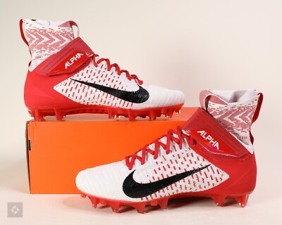 Size 12 Nike Alpha Menace Elite 2 Red White Men's Football Cleats