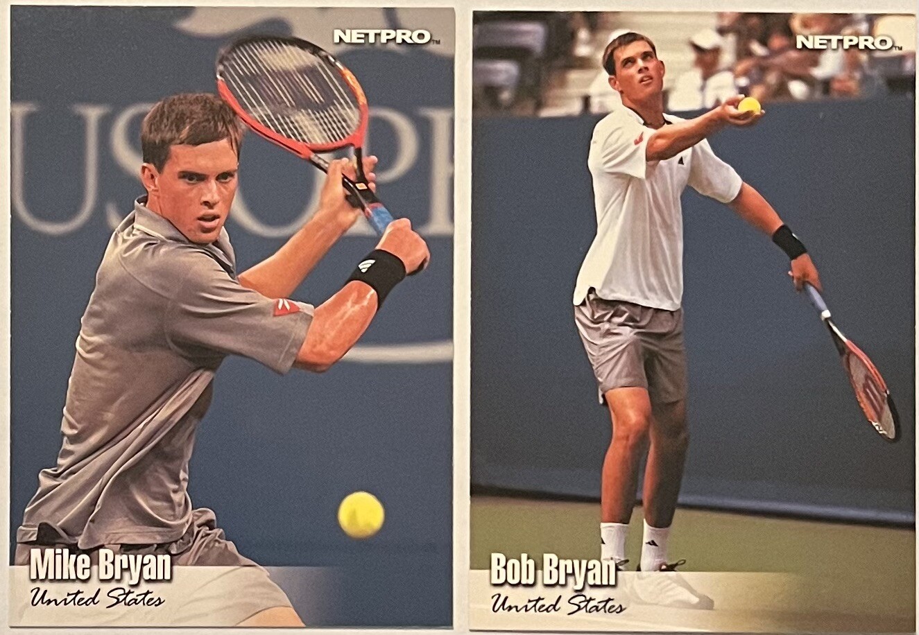 (2) 2003 NETPRO PREMIER BOB MIKE BRYAN # 79 80 BROTHERS TWINS ROOKIE RC USA