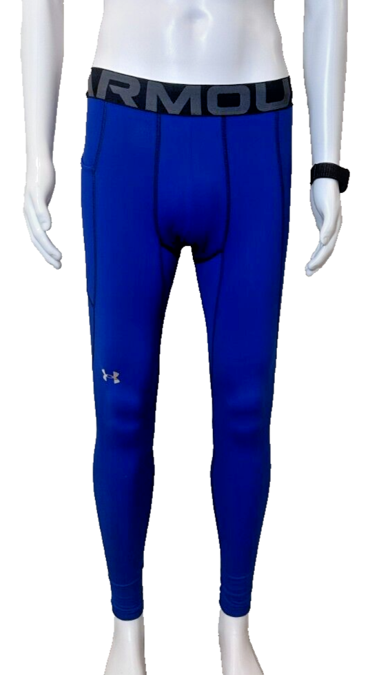 UA DSG CGI Coldgear Infrared Compression Leggings for Men - Royal, Size Medium