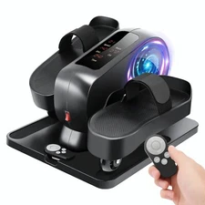 Under Desk Elliptical 2 in 1 Seated Leg Exerciser for Home w/Remote &LCD Display