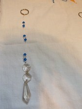 Crystal Suncatcher Dazzeling Blue Clear Arrow Handcrafted NICE