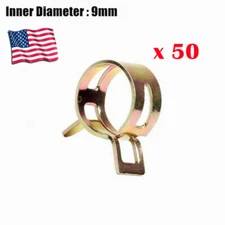 50PCS Hose Spring Clamps 0.3" 9mm Kit Fuel Line Water Pipe Air Tube Clips Set US