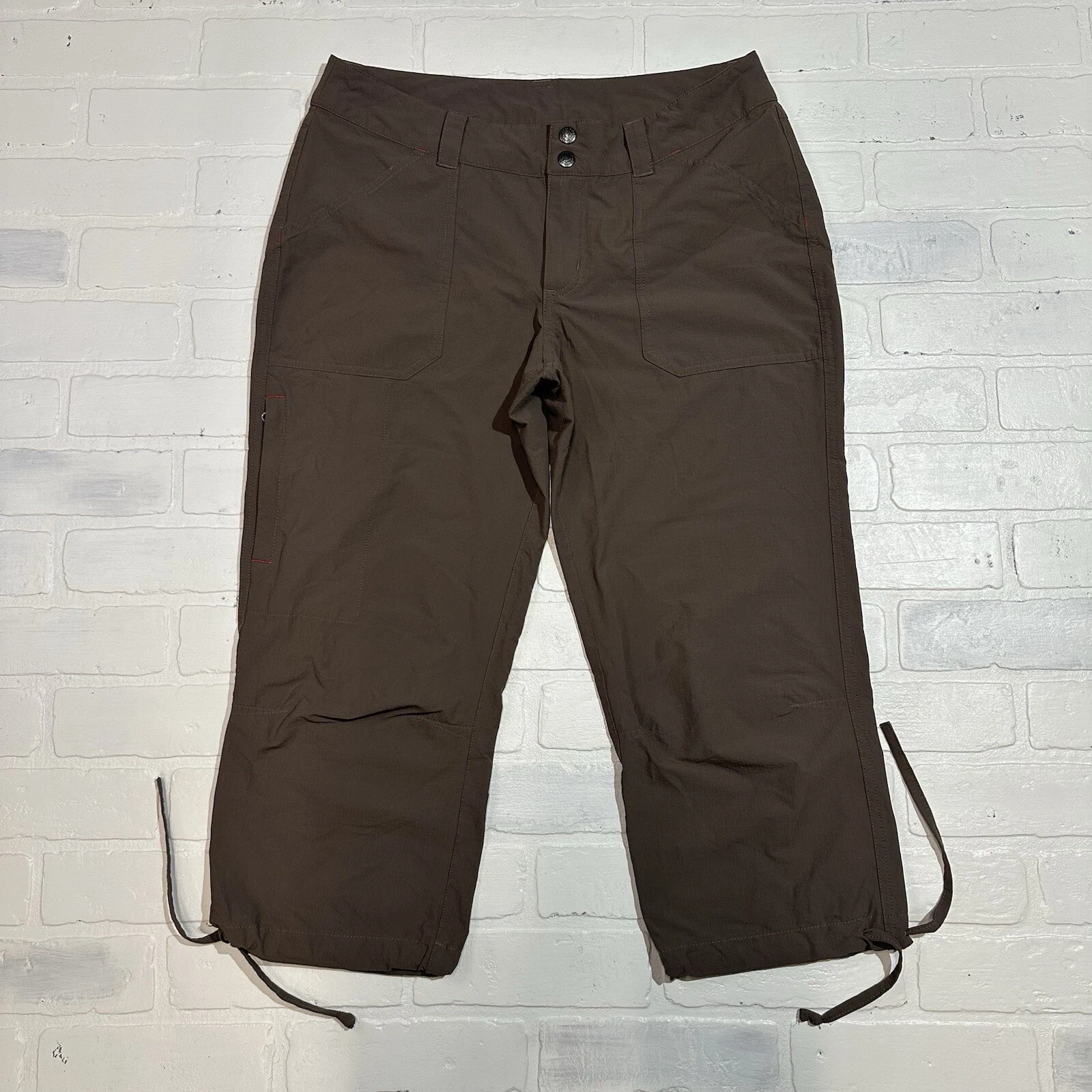 Patagonia Women Brown Athletic Hiking Walking Capri Pants 10