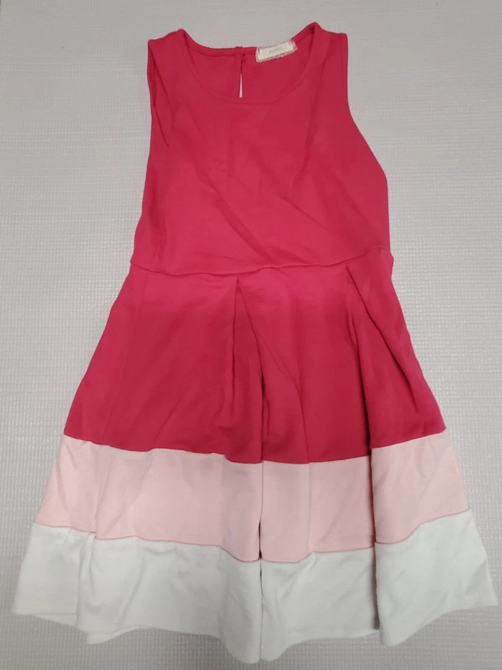 Сопрано милый толстый розовый/белый трапециевидный платье без рукавов размер 7/8 - Изображение 3 из 4