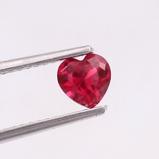 AAA Natural Flawless Mozambique Ruby Loose Heart Gemstone Cut Pair 6x6 MM