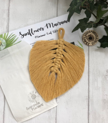 Makramee Blatt Set   DIY Kit   Wie man ein Makramee Blatt macht