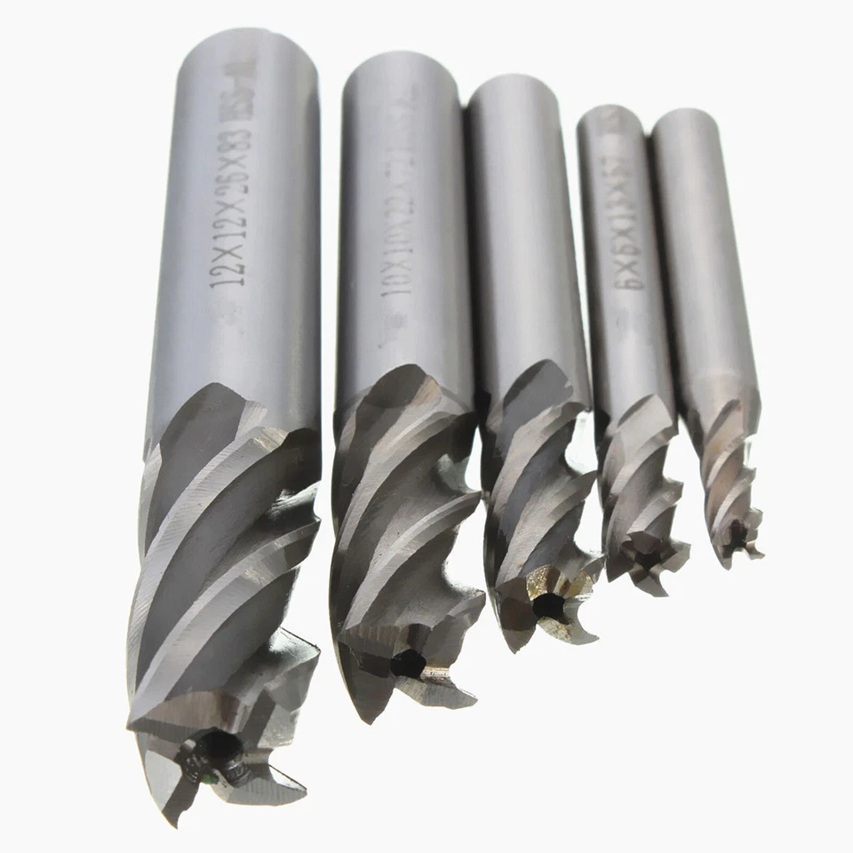 Optional Cutter Dia 1mm to 36mm 4 Flute HSS & Aluminium End Mill Cutter CNC Bits - Image 2 of 4