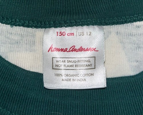 NWOT HANNA ANDERSSON BOYS GREEN TREE PAJAMAS SIZE 12 LD3 - Picture 3 of 7