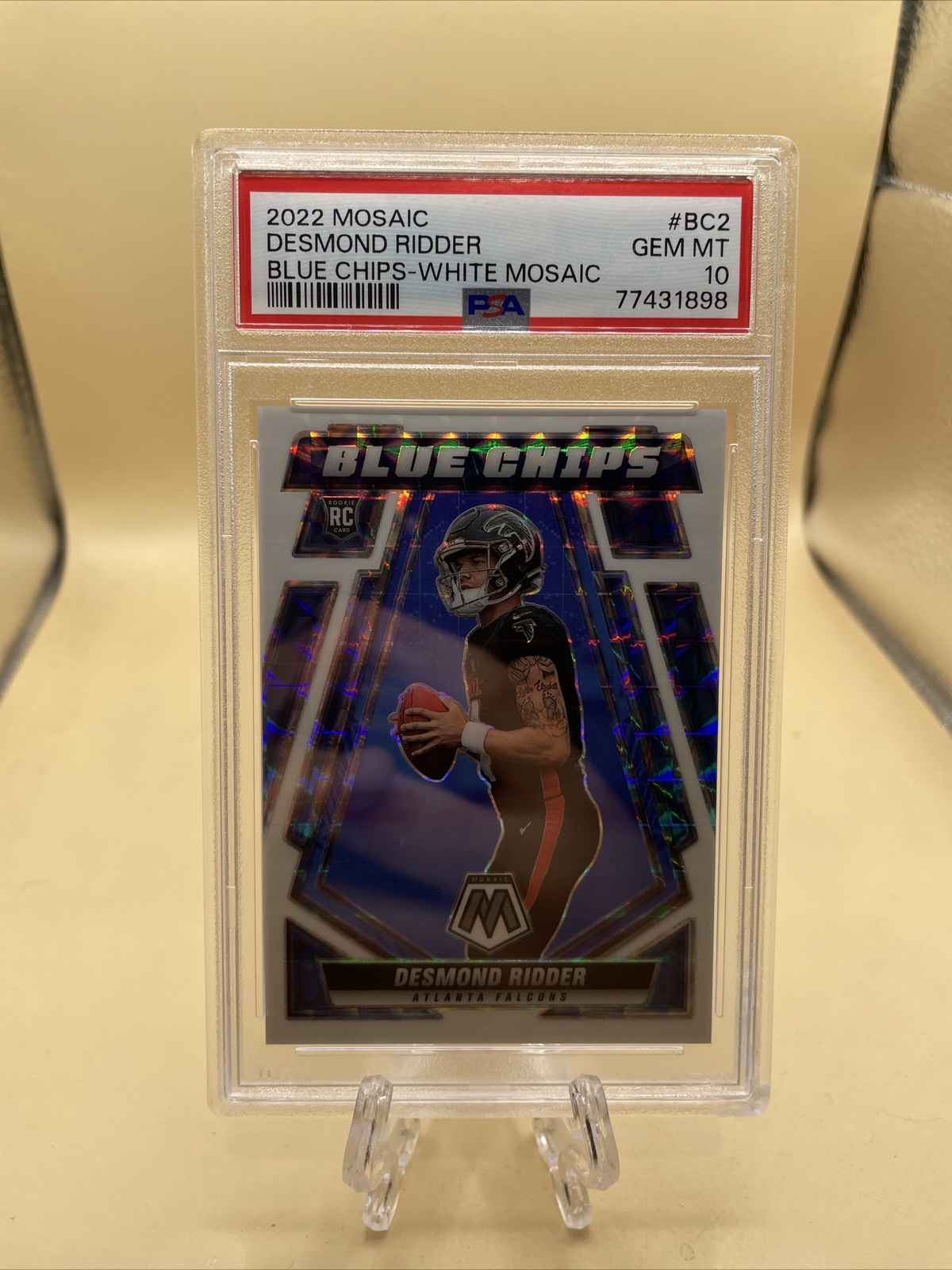 Desmond Ridder Panini Mosaic Blue Chips #BC2 White Mosaic