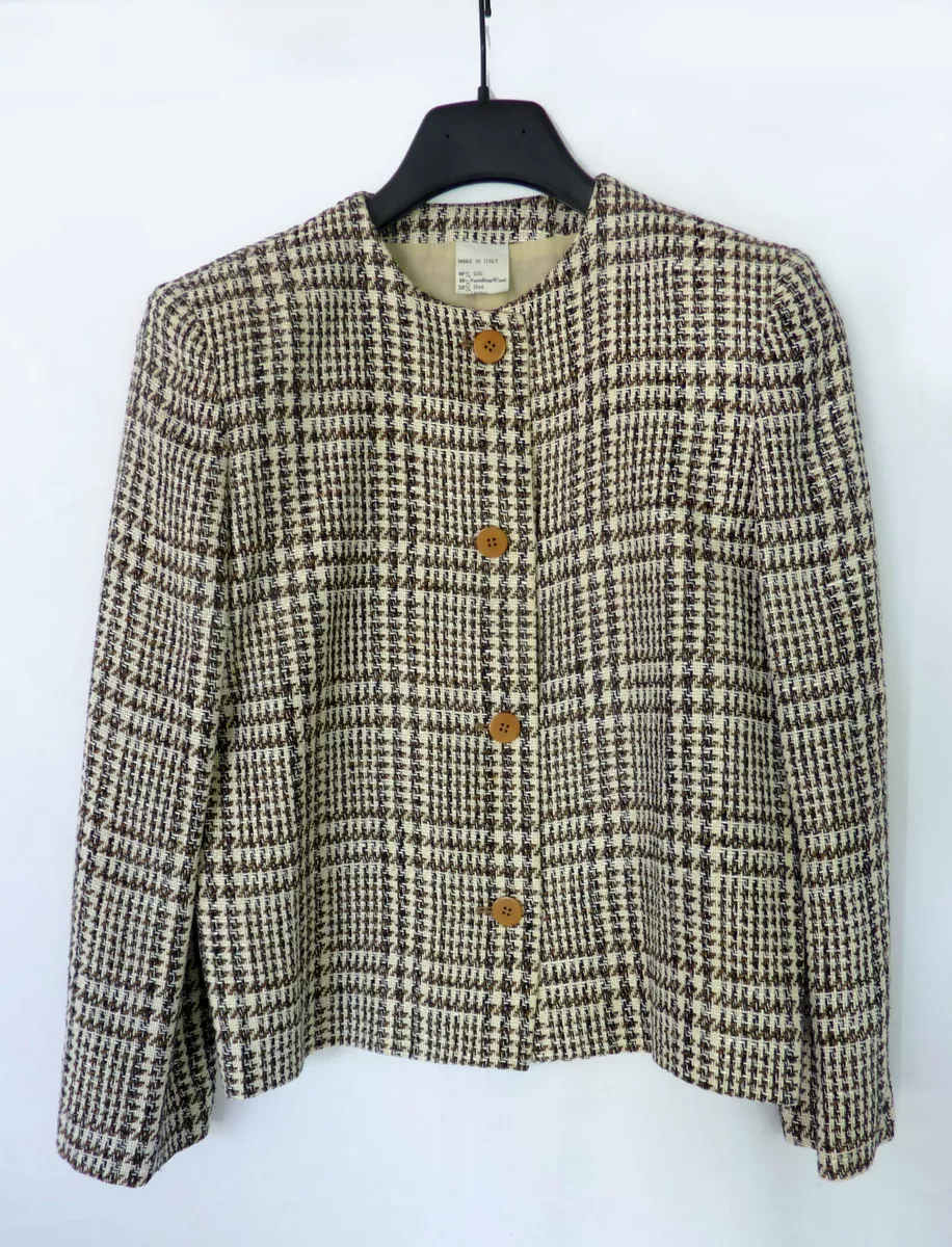 Giorgio Armani Vintage Jacket Plaid Blazer Via Borgonuovo 21