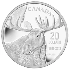 2012 Canada $20 Pure Silver Coin - Bull Moose by Robert Bateman