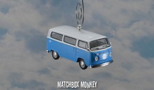 1977 Blue Volkswagen T1 Type 2 Bus Christmas Ornament VW Van Bulli Bay Window