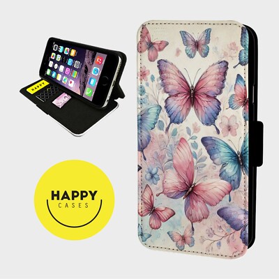 ZAUBERHAFTER SCHMETTERLINGSTANZ - Kunstleder Klapp Handy Hülle Cover - iPhone/Samsung